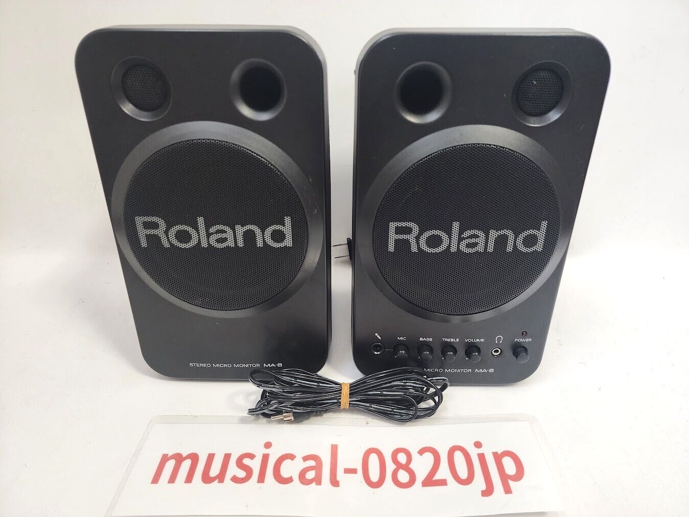【KAZUMI I】　ステレオ・マイクロ・モニター　ローランド MA-8 ROLAND MA-8 Speakers Stereo Micro Monitor Active Powered