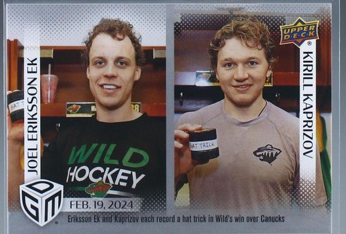 2023-24 Upper Deck Game Dated Moments - Joel Eriksson Ek Kirill Kaprizov #63