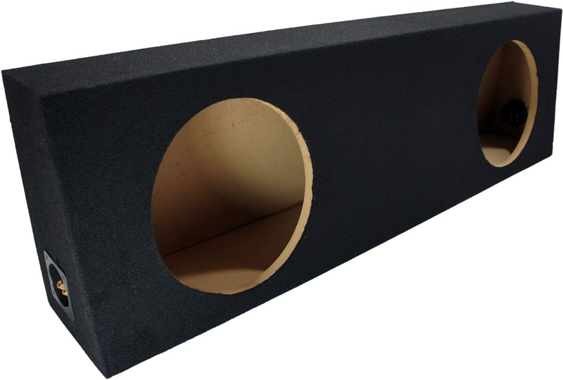 Dual 12" Subwoofer Regular Standard Cab Truck Sub Box Enclosure 5/8" MDF - Black