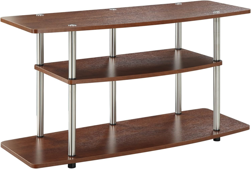 Designs2Go 3-Tier Wide TV Stand, 42", Cherry