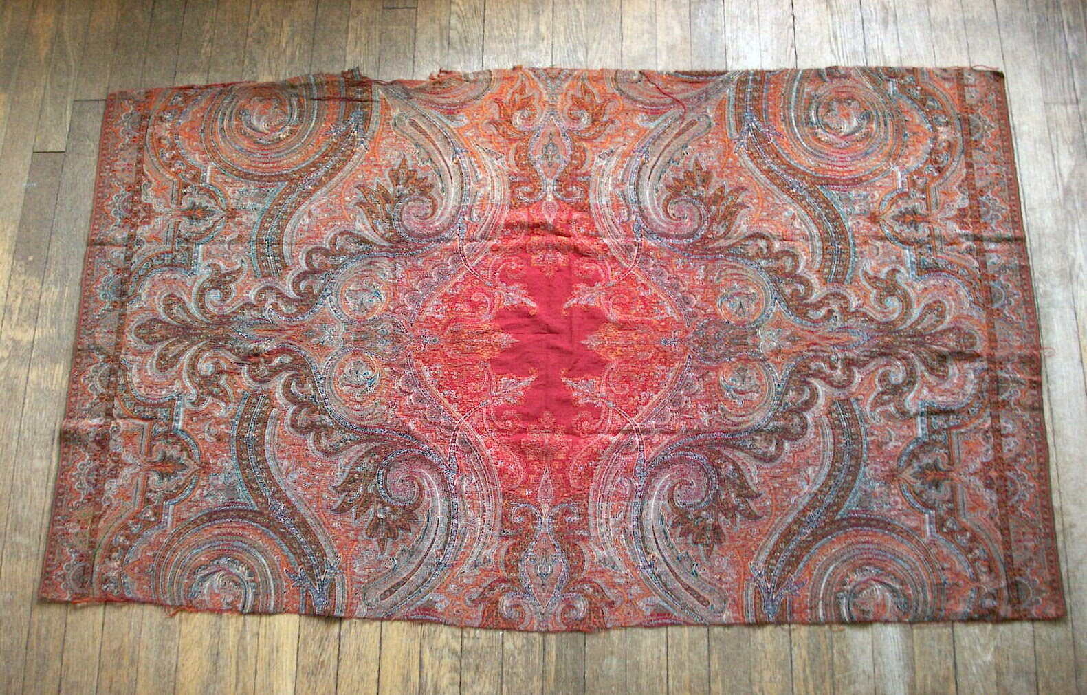 Top-Quality Antique Indian Wool Paisley, fragment