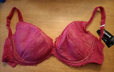 ***REDUCED***NEW - GOSSARD TEMPTRESS LACE PLUNGE BRA 5481 SCARLET UK 36FF
