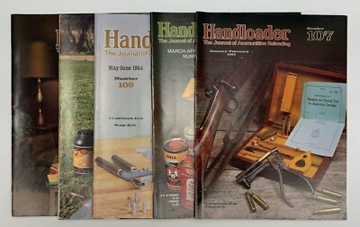 1984 Handloader The Journal Of Ammunition Reloading Magazine 5 Issues