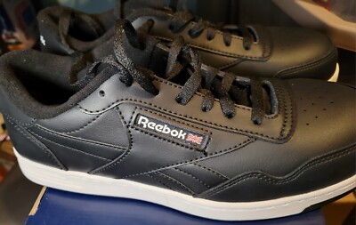 REEBOK CLUB MEMT WORK MEN'S CLASSIC SNEAKER BLACK/WHITE RB4157 Size 8.5 W Mens