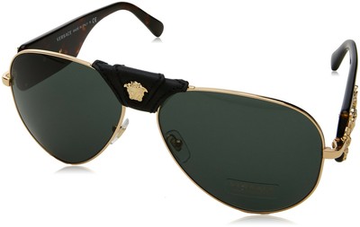 polarized versace sunglasses non grey gold 62mm mens metal