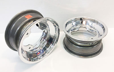 DWT Polished A5 Rolled Lip Front Rims PAIR 10" 10x5 4+1 4/144 TRX 450R 400X 250R
