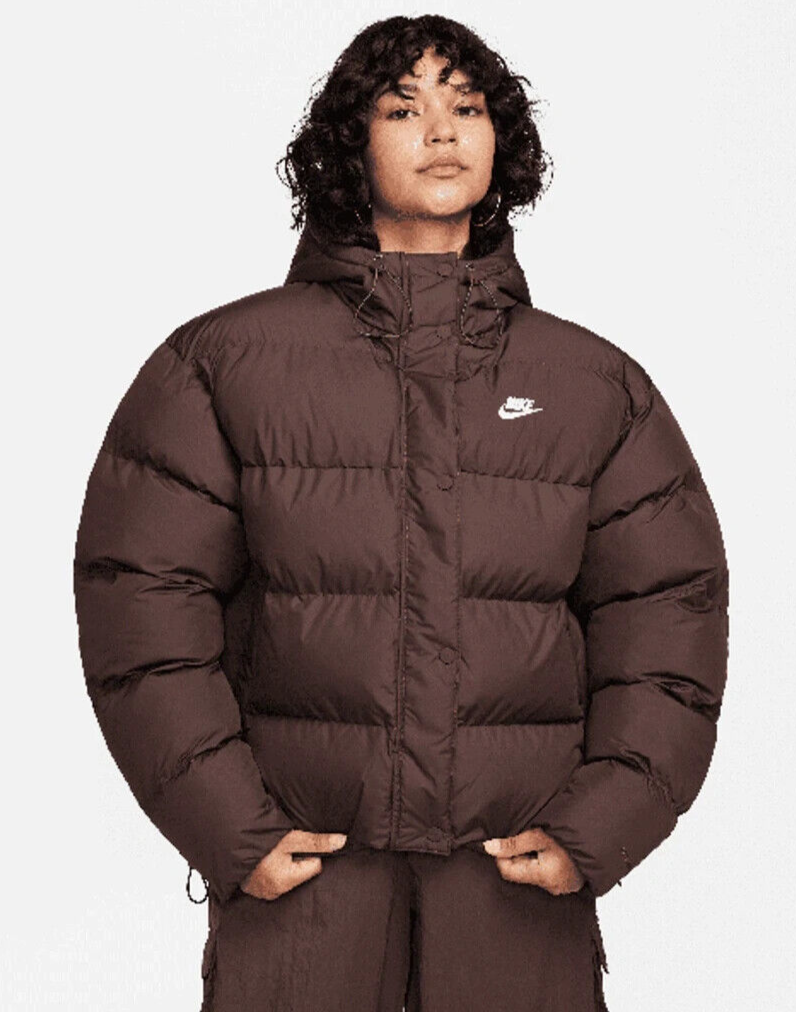 Women's Nike Sportswear Therma FIT Metro Puffer Jacket Brown Women's Nike Sportswear Therma FIT Metro Puffer Jacket Brown