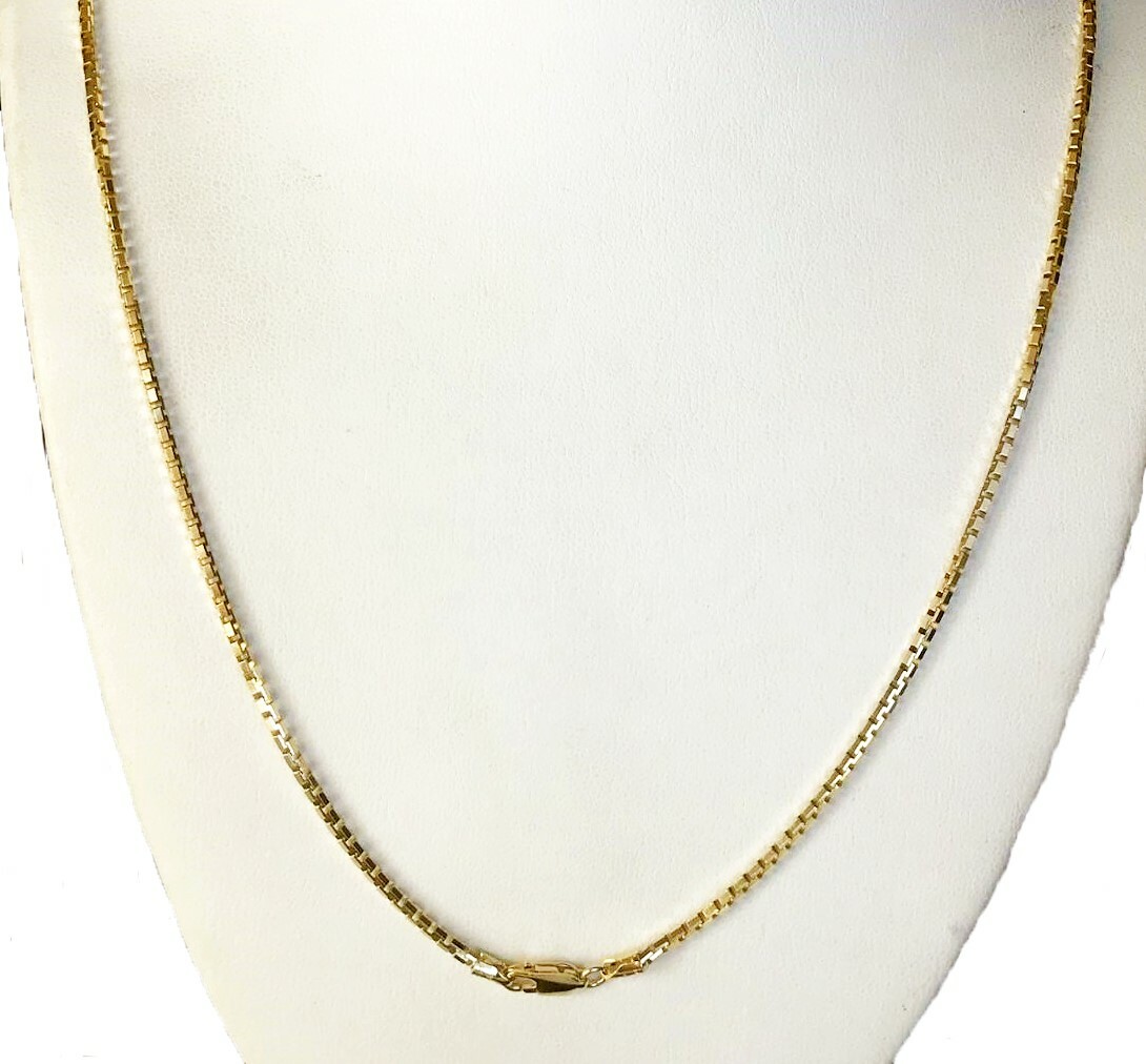 Pre-owned Gd Diamond 11gm 14k Solid Gold Yellow Women's Men's Box Polished Necklace Chain 1.70mm 24"