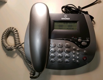 Telefono Fisso Brondi Vintage 20 - Design Retrò Con Cavo In Tessuto, Bianco - Foto 3