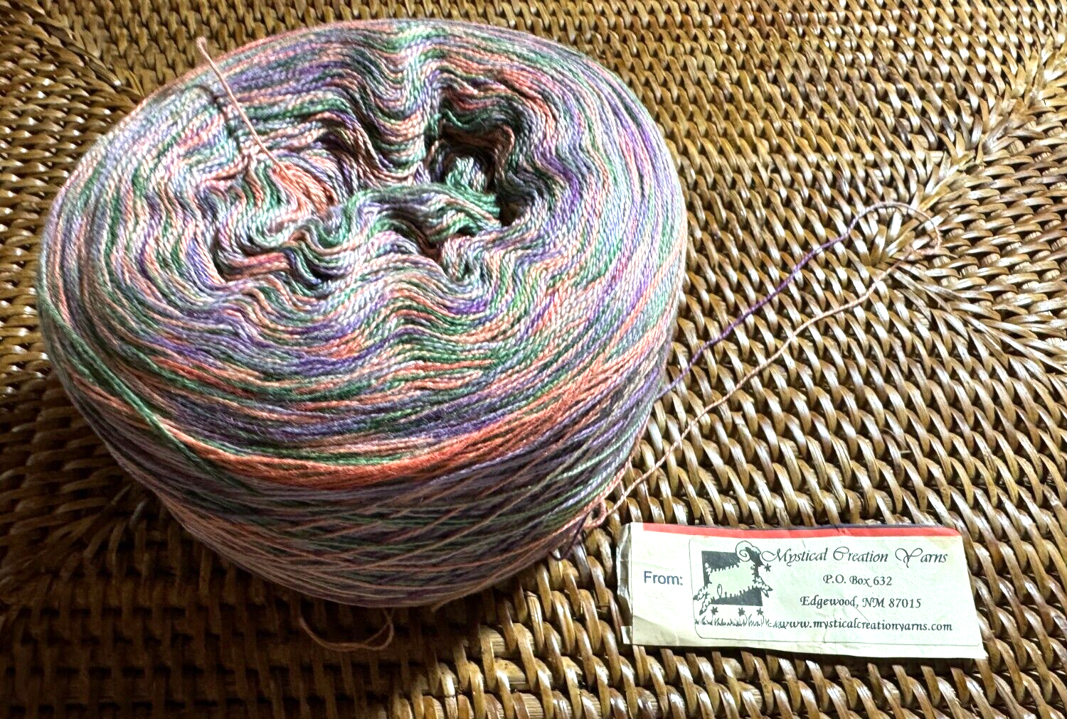 MYSTICAL CREATIONS Lace Yarn colorway? variegated 8.2 ozs