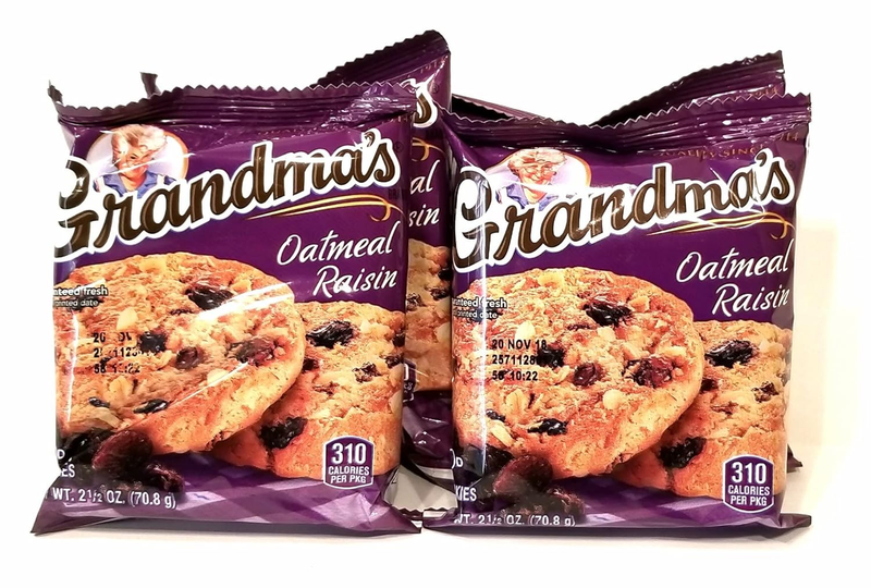 Cookies Oatmeal Raisin Flavored 4 Packs 2 per Pack