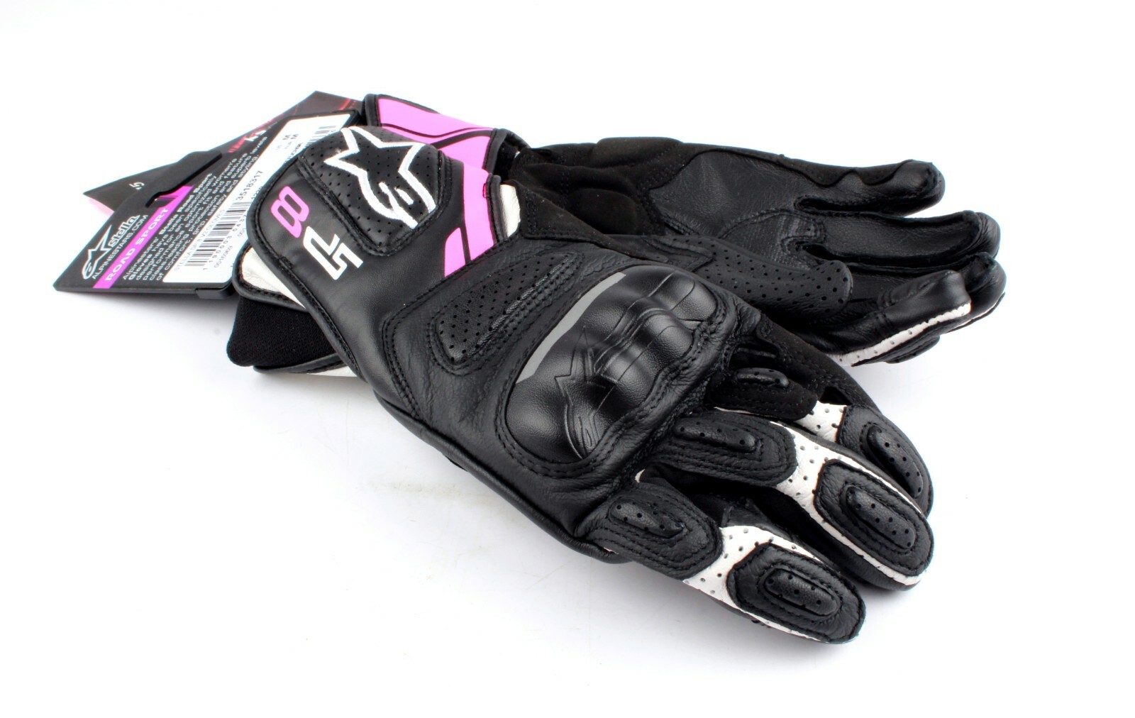 Stella SP-8 V2 Leather Glove Alpinestars Black/White/Pink Stella SP-8 V2 Leather Glove Alpinestars Black/White/Pink