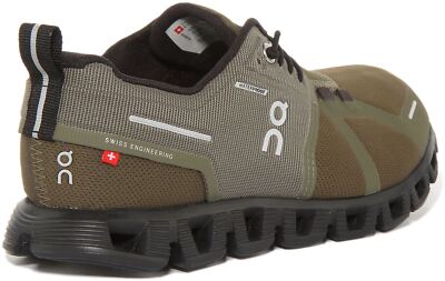 Pre-owned On Running Cloud 5 Fast Lacing Waterproof Trainers Olive Womens Uk Size 3 - 8