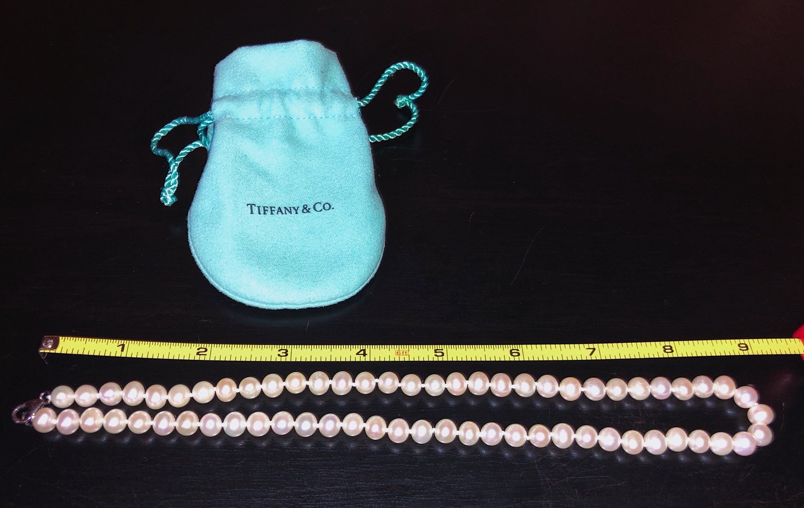 Tiffany & Co Freshwater Pearl Choker Necklace Sterling Silver Closure