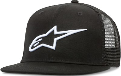 Alpinestars Corp Trucker Snapback Hat-Black -  Mens Lid Cap