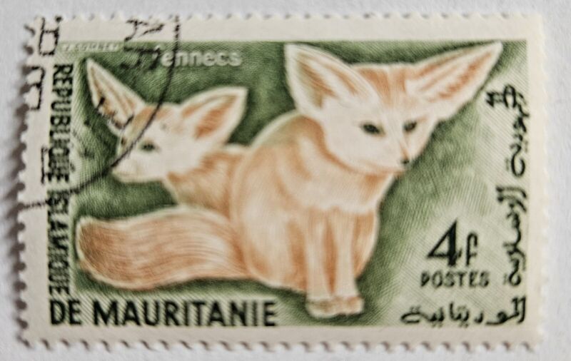 Mauritania VINTAGE 1960, Fenneces, MINT-CTO, OG, Stamp, 4 Francs Very Nice Oldie