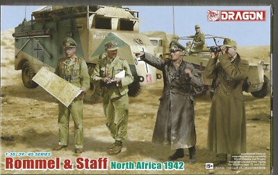 DRAGON WWⅡ NORTH AFRICA 1942 Rommel Dragon WWII Rommel & Staff, North Africa 1942, Figures in 1