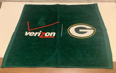 Green Bay Packers / Verizon 18  X 14  Towel ~ Stadium Give Away ~ NEW + BONUS