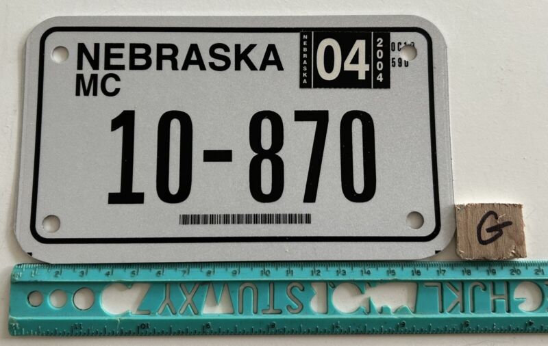 *License Plate, Nebraska, Motorcycle, 10 - 870