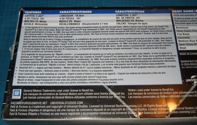 Revell Fast & Furious 69 Chevy Camaro Yenko-1/25 Scale Kit Model Car Swap Meet