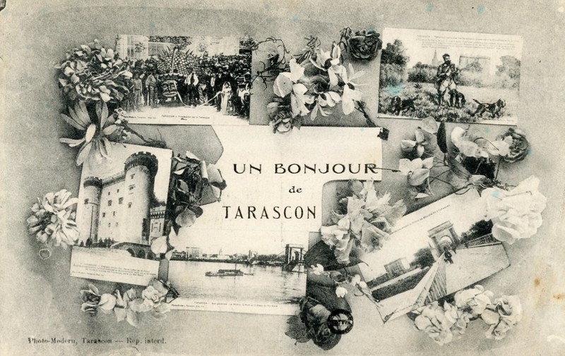 *30766 Cpa Souvenir - Un Bonjour De Tarascon