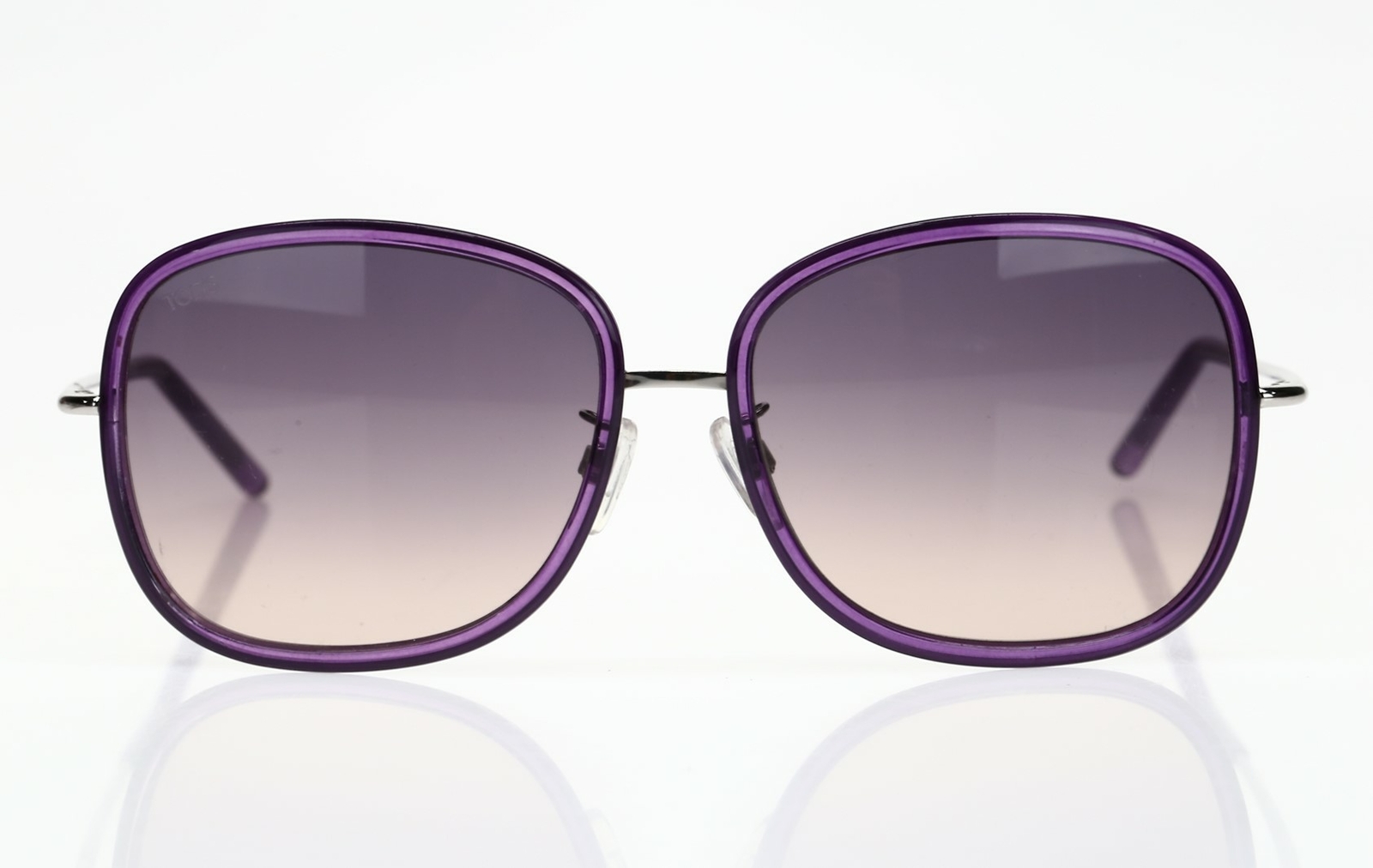 TOD'S Women's Purple 'TO47' Rectangular Sunglasses 139630