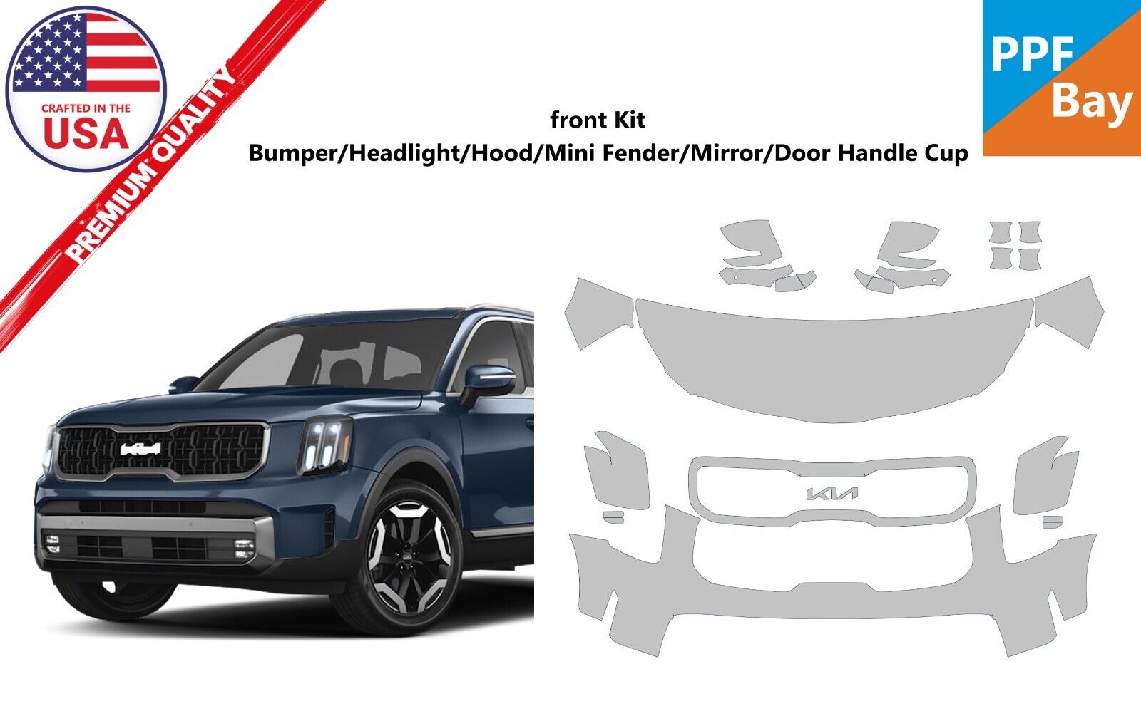 Full Hood Fender and Mirror Kit | KIA TELLURIDE 2024 Full Hood Fender and Mirror Kit | KIA TELLURIDE 2024