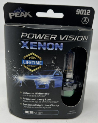 PEAK 9012 Power Vision XENON Bright White 60-Watt Headlights Pack of 2 bulbs