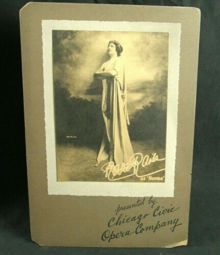 Antique Chicago Civic Opera House Lobby Card Rosa Raisa Photograph by Mishkin
