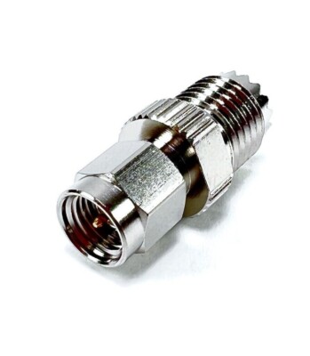 GIZWIZ RF Coax Adapter SMA Male Plug to MINI UHF Female Jack 2PCS PACK
