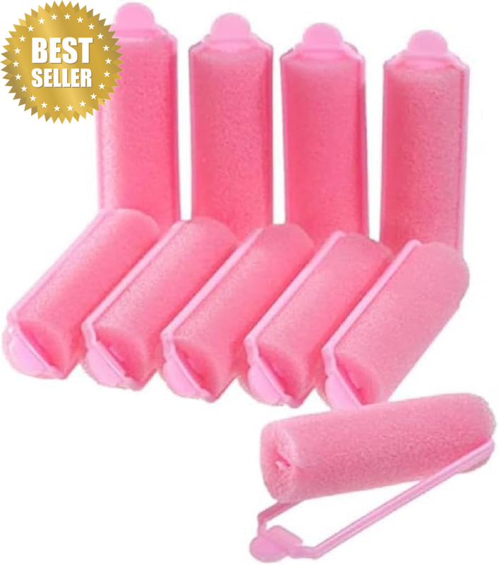 10 Pieces Sponge Hair Rollers Soft Foam Hair Styling Curlers Large Size Hairdres