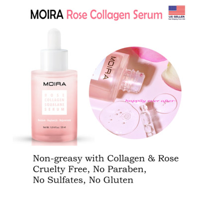 MOIRA ROSE COLLAGEN SQUALANE SERUM, Non Greasy Formulated Collagen & Rose Serum