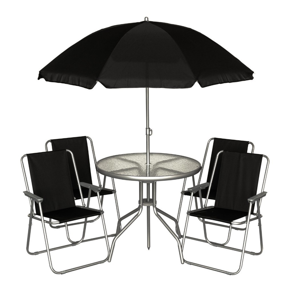 Kingfisher 6Piece Garden Furniture Set Black in Alloa