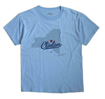 Clinton New York NY T-Shirt Oneida County MAP