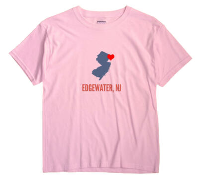 Edgewater New Jersey NJ T-Shirt HEART