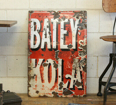 Original Antique Bateys Kola Cola Vtg Porcelain Enamel Sign Britain UK 30" Soda