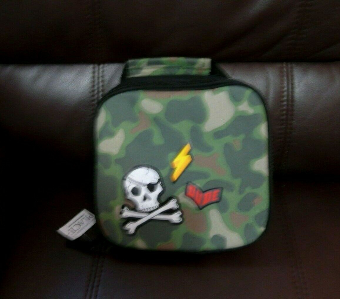 

ИЗОЛИРОВАННАЯ СУМКА ДЛЯ ЛАНЧ-БОКС ЗЕЛЕНАЯ КАМУФЛЯЖНАЯ СУМКА THE CHILDRENS PLACE DUDE PIRATE BLACK BOX, Green camo/multi-color