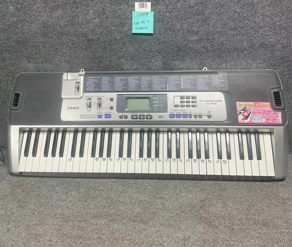 カシオ LK-100 電子キーボード 61鍵 Casio LK-100 LCD 🎹 Display 61-Key Lighted Electric Piano