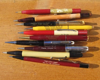 10 Vintage 1950's Mechanical Advertising Pencils~Foundry Bar Furnace~Stock ff