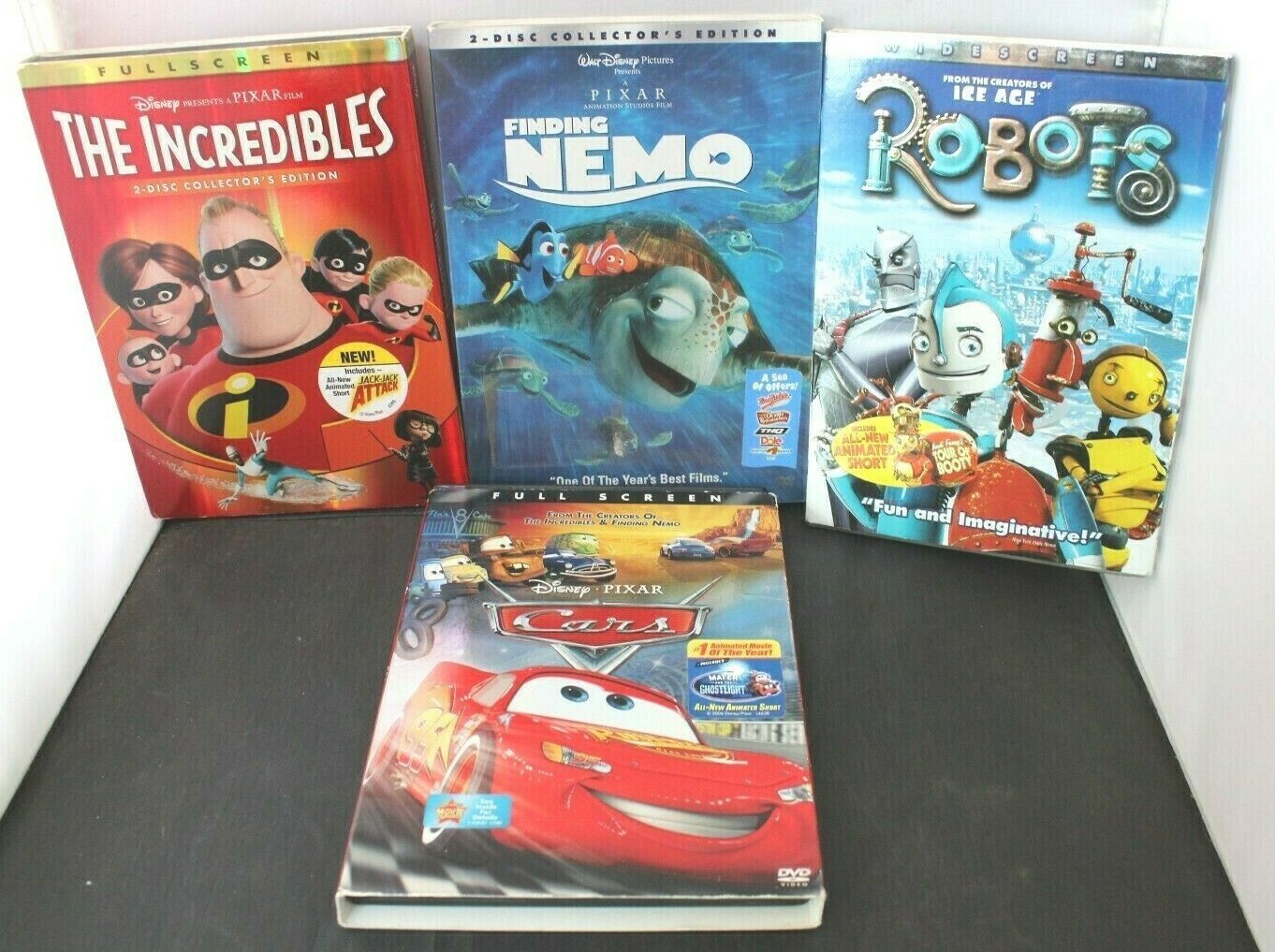 Pixar Movies Finding Nemo Ice Age Robots Cars & The