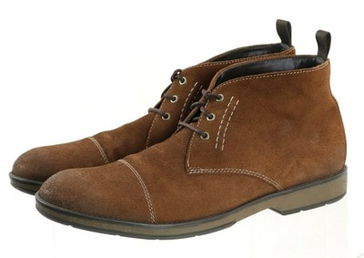 Clarks J Hinman Men s Mid Chukka Boots Size 11.5 Suede Dark Tan eBay