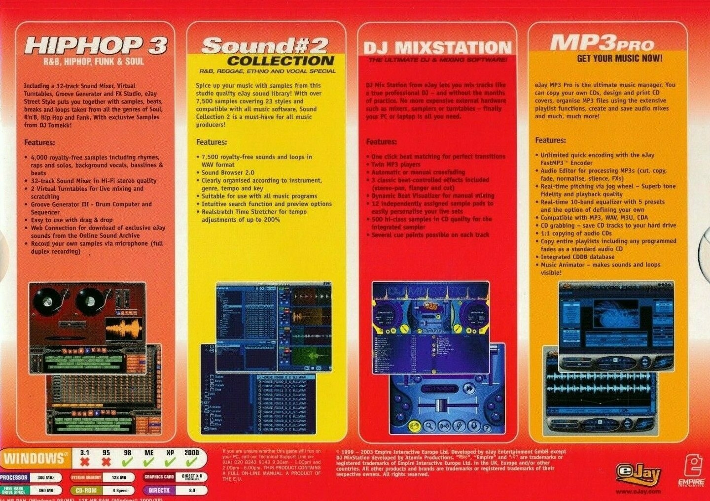 Ejay Music Collection 2 Hip Hop 3 DJ Mixstation MP3 Pro Sound