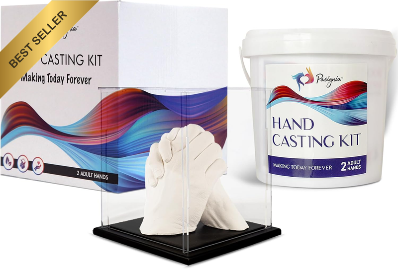 Hand Casting Kit for Couples, Adults + Display Case – DIY Plaster Statue Cast Ki