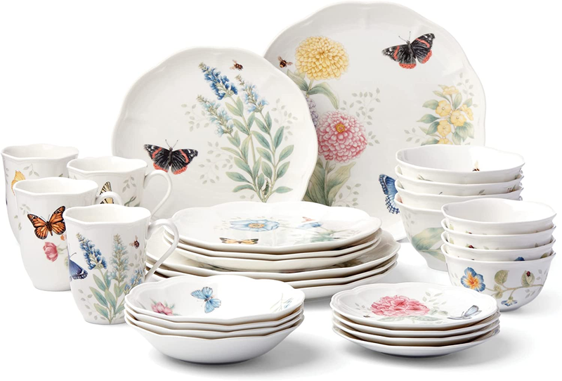 Lenox China BUTTERFLY MEADOW 28 PC Set (Service for Four)