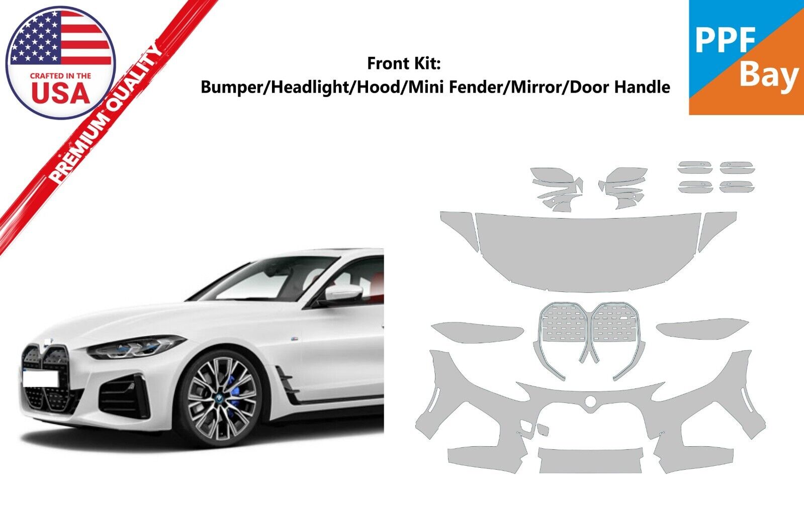 Partial Hood Fender & Mirror Kit | BMW 2 SERIES COUPE 2016 Partial Hood Fender & Mirror Kit | BMW 2 SERIES COUPE 2016