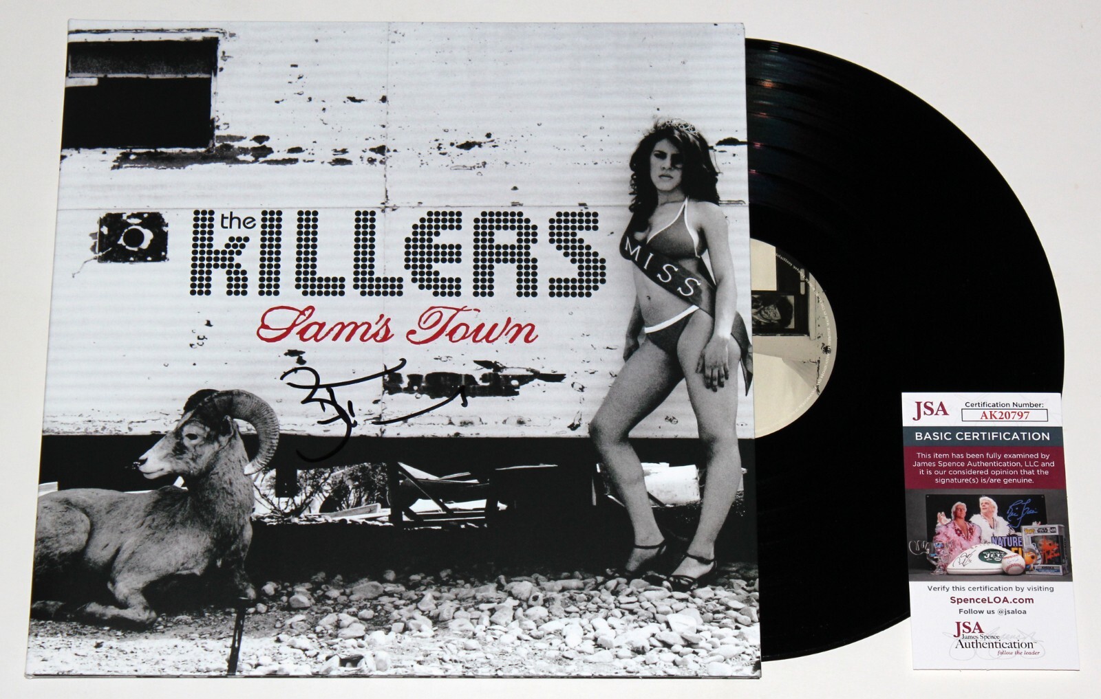 USオリジナル The Killers ‎– Sam's Town レコード BRANDON FLOWERS SIGNED THE KILLERS SAM'S TOWN LP VINYL