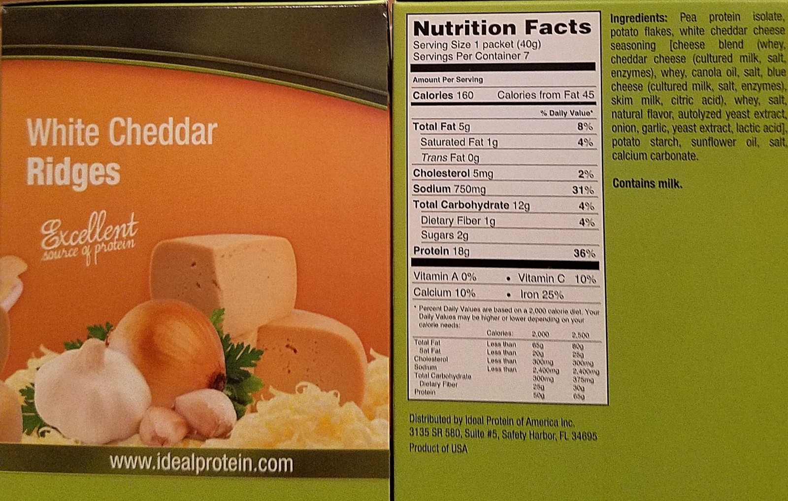 Ideal Protein White Cheddar Flavored Ridges