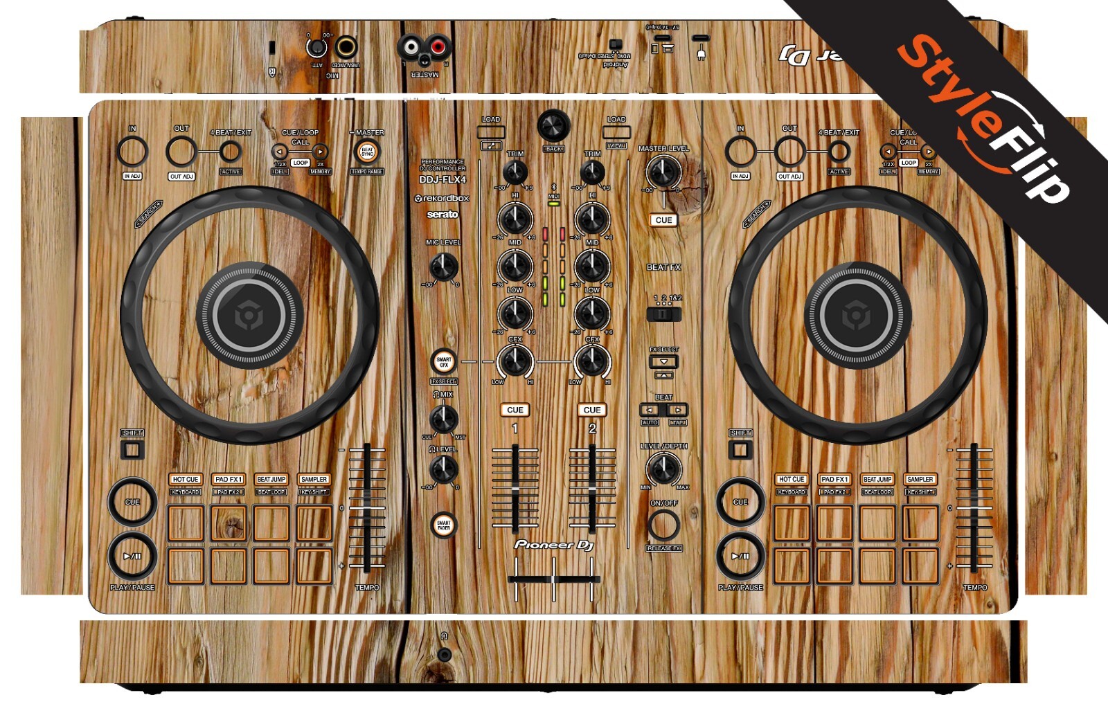 Pioneer DDJ-FLX4 Skin | Wood #4 | Protective Decal Pioneer DDJ-FLX4 Skin | Wood #4 | Protective Decal