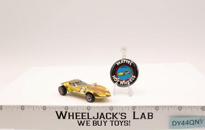 Twinmill Spectraflame Gold 1969 Redline Hot Wheels Mattel RL w/ Button