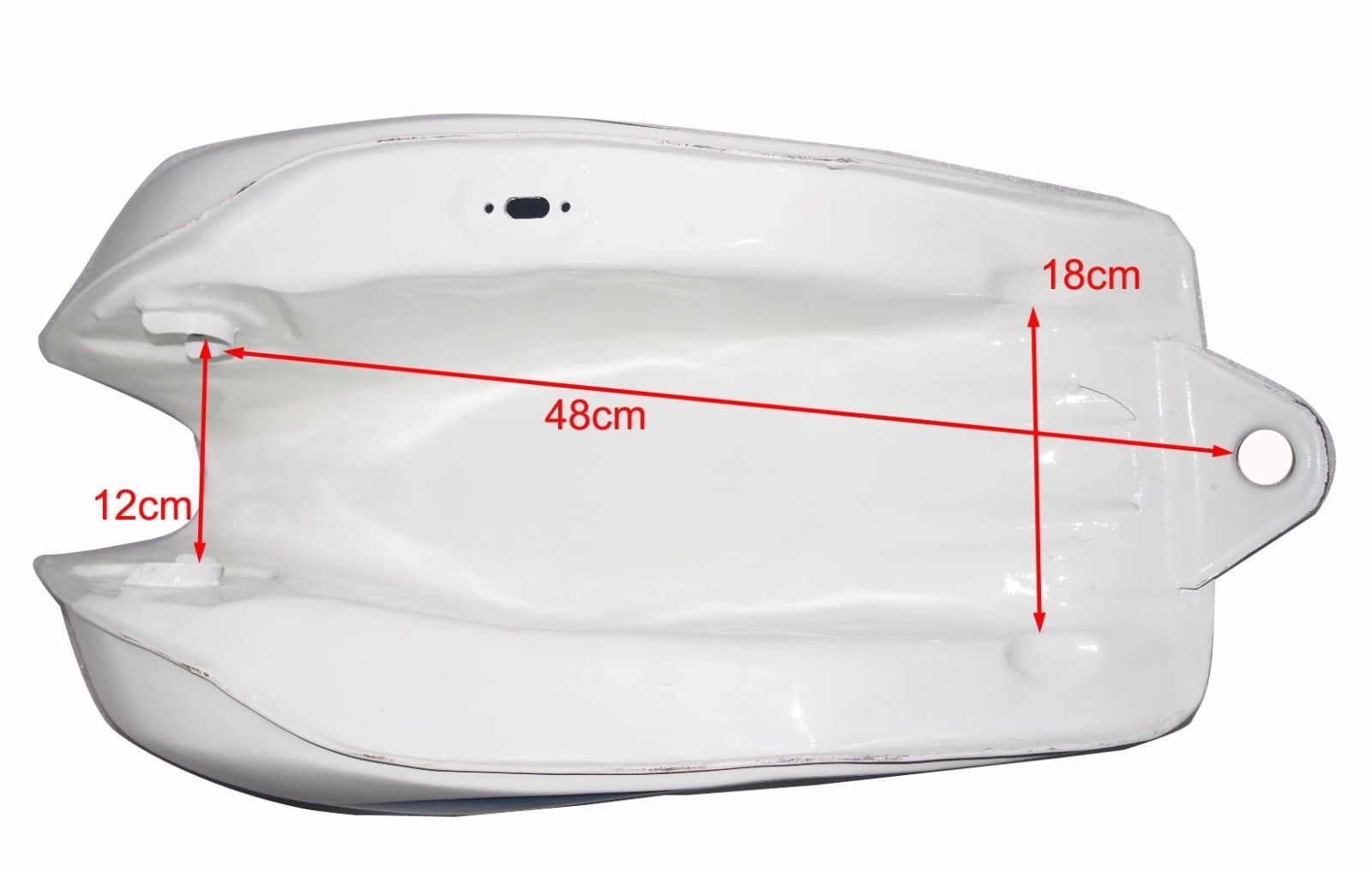 Yamaha RD 350 White Painted Petrol Fuel Tank With Cap Reproduction  